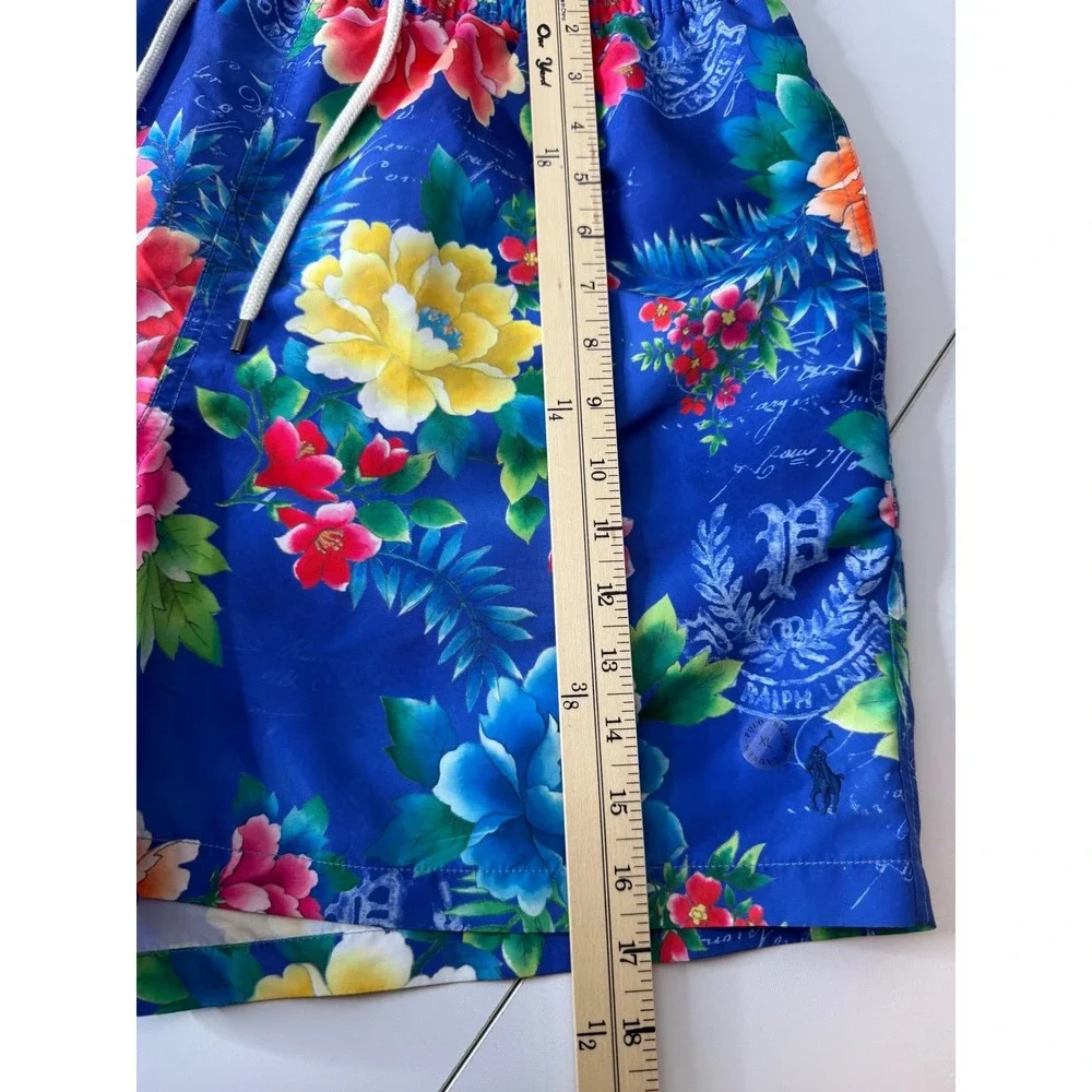 Polo Ralph Lauren Swim Trunks Mens XL Blue‎ Tropical Traveler 5.75
